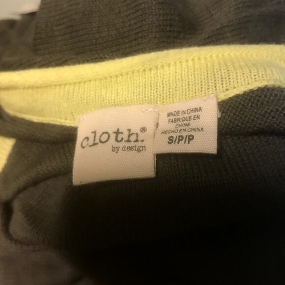 Cloth By Design NWT Oversized Knit Sweater Ribbon Green Stretch Small - Picture 5 of 5